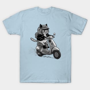 biker goth punk kitty cat T-Shirt